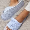 Next Linen Bow Slider Slippers -Fashion Women 6992Q6s
