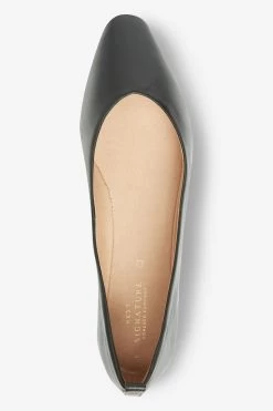 Next Black Signature Leather Ballerina Shoes -Fashion Women 702800s3
