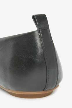 Next Black Signature Leather Ballerina Shoes -Fashion Women 702800s4