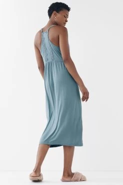 Next Light Blue Soft Lace Nightie Slip -Fashion Women 737567s3