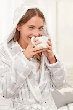 Grey Mr Fox Scion At Next Dressing Gown 15 Grey Mr Fox Scion At Next Dressing Gown -Fashion Women 770 413s4