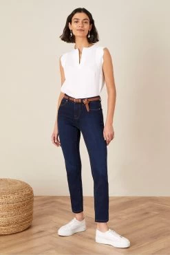 Monsoon Blue Azura Premium Regular Jeans With Sustainable Fabric -Fashion Women 787125s3