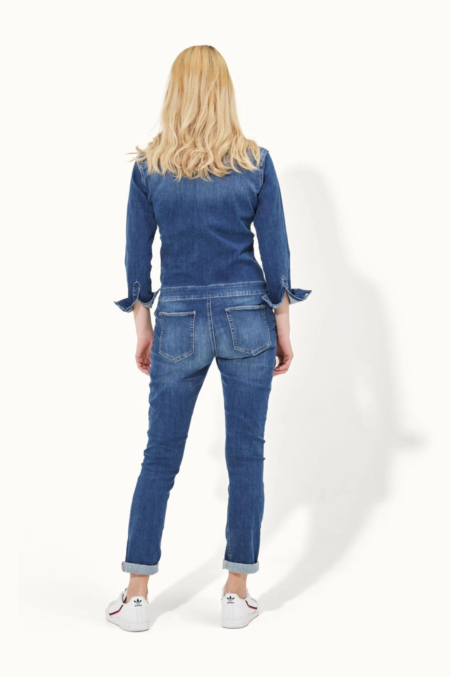 Donna Ida Sadie Blue Straight Denim Jumpsuit 4 Donna Ida Sadie Blue Straight Denim Jumpsuit - Image 2