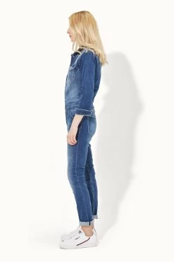 Donna Ida Sadie Blue Straight Denim Jumpsuit 11 Donna Ida Sadie Blue Straight Denim Jumpsuit -Fashion Women 7NM827s4