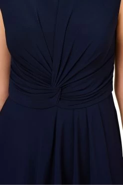 Adrianna Papell Blue Jersey Draped Jumpsuit -Fashion Women 809865s5