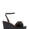 Kurt Geiger London Black Kensington Wedge Sandals -Fashion Women 818774s
