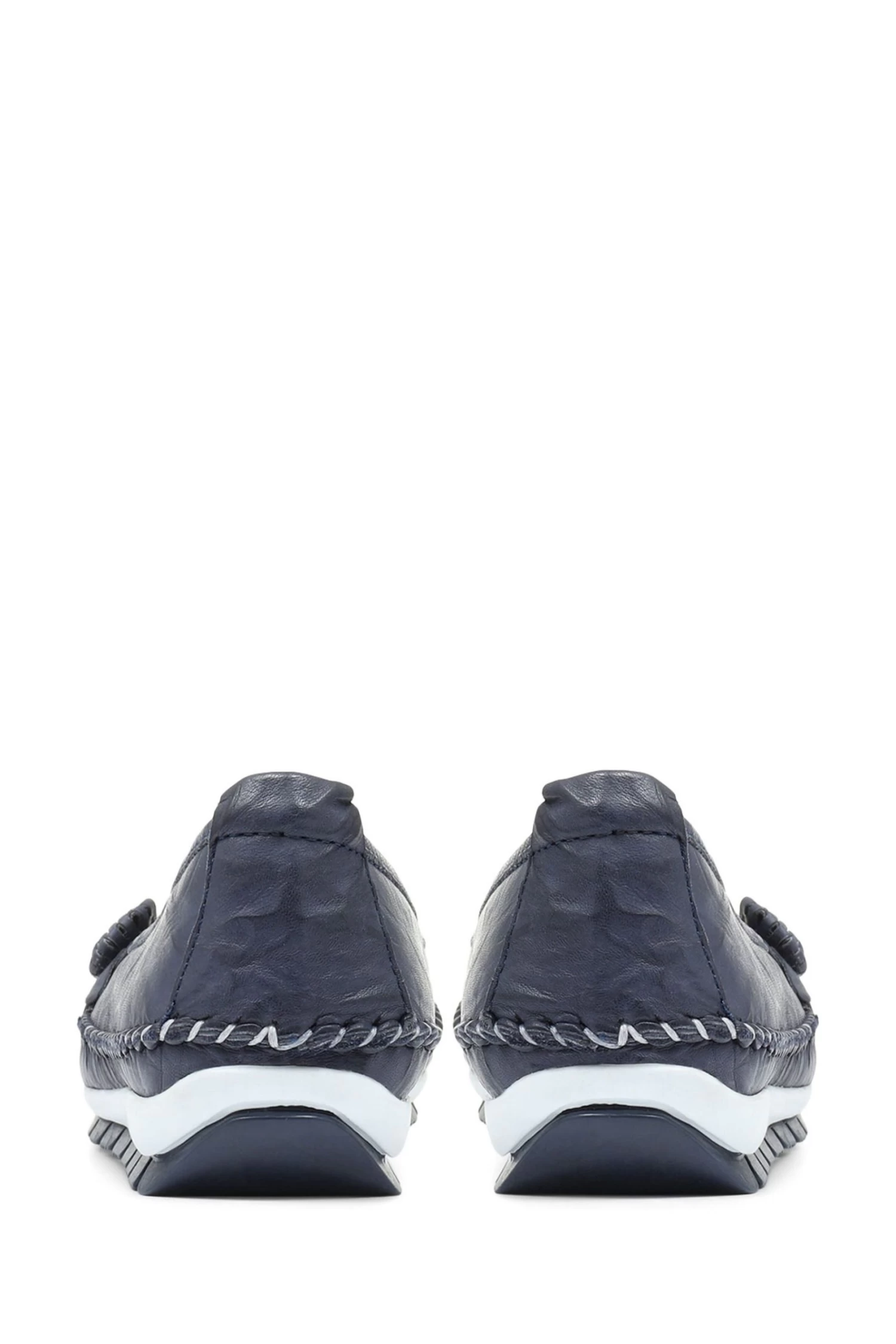 Pavers Ladies Wide Fit Casual Leather Flat Pumps 5 Pavers Ladies Wide Fit Casual Leather Flat Pumps - Image 3