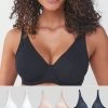 Next DD+ Cotton Blend Bras 3 Pack -Fashion Women 831 918s