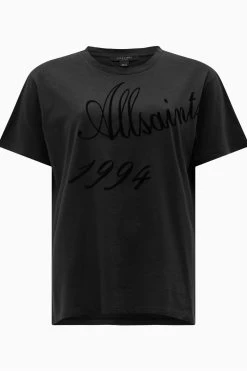 AllSaints Dexa Grace Black T-Shirt -Fashion Women 883598s6
