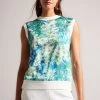 Ted Baker Behlla Woven Front Sleeveless White Sweater -Fashion Women 894662s