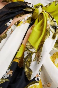 Ted Baker Abbieee Black Botanical Printed Beach Sarong -Fashion Women 900115s4