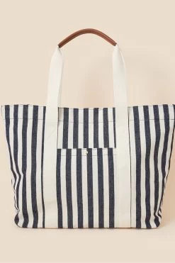 Accessorize Blue Stripe Shopper Bag