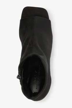 Next Black Forever Comfort® Peep Toe Heeled Shoe Boots -Fashion Women 904607s4