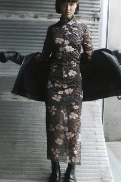 AllSaints Tia Alessandra Brown Dress -Fashion Women 962143s6