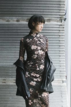 AllSaints Tia Alessandra Brown Dress -Fashion Women 962143s7