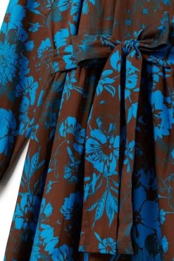 Another Sunday Poplin Cut Out Back Brown Midi Dress -Fashion Women 973800s9