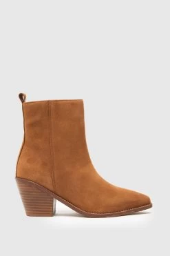 Schuh Callie Suede Western Brown Boots