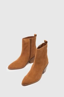 Schuh Callie Suede Western Brown Boots -Fashion Women 974858s3