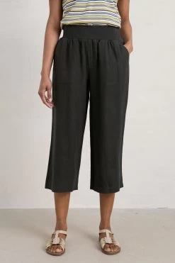 Seasalt Cornwall Lunar Light Linen Crop Trousers