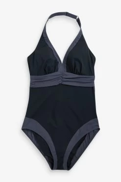 Figleaves Black & Grey Colourblock Tummy Control Underwired Swimsuit -Fashion Women A12352s4