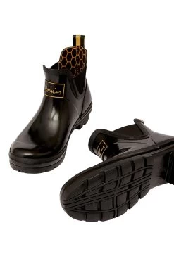 Joules Gold Bee Wellibob Short Height Printed Wellies -Fashion Women A29828s4