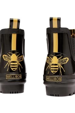 Joules Gold Bee Wellibob Short Height Printed Wellies -Fashion Women A29828s5