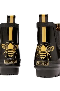 Joules Gold Bee Wellibob Short Height Printed Wellies -Fashion Women A29828s6