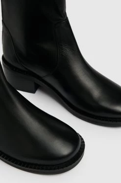 Schuh Black The Edit Peony Leather Shoes -Fashion Women A31727s4