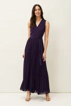 Phase Eight Blue Molly Chiffon Maxi Dress