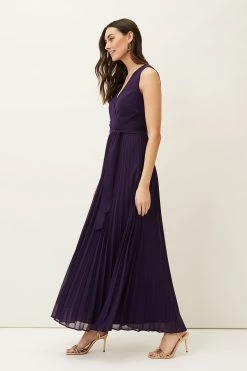 Phase Eight Blue Molly Chiffon Maxi Dress 10 Phase Eight Blue Molly Chiffon Maxi Dress -Fashion Women A32595s3