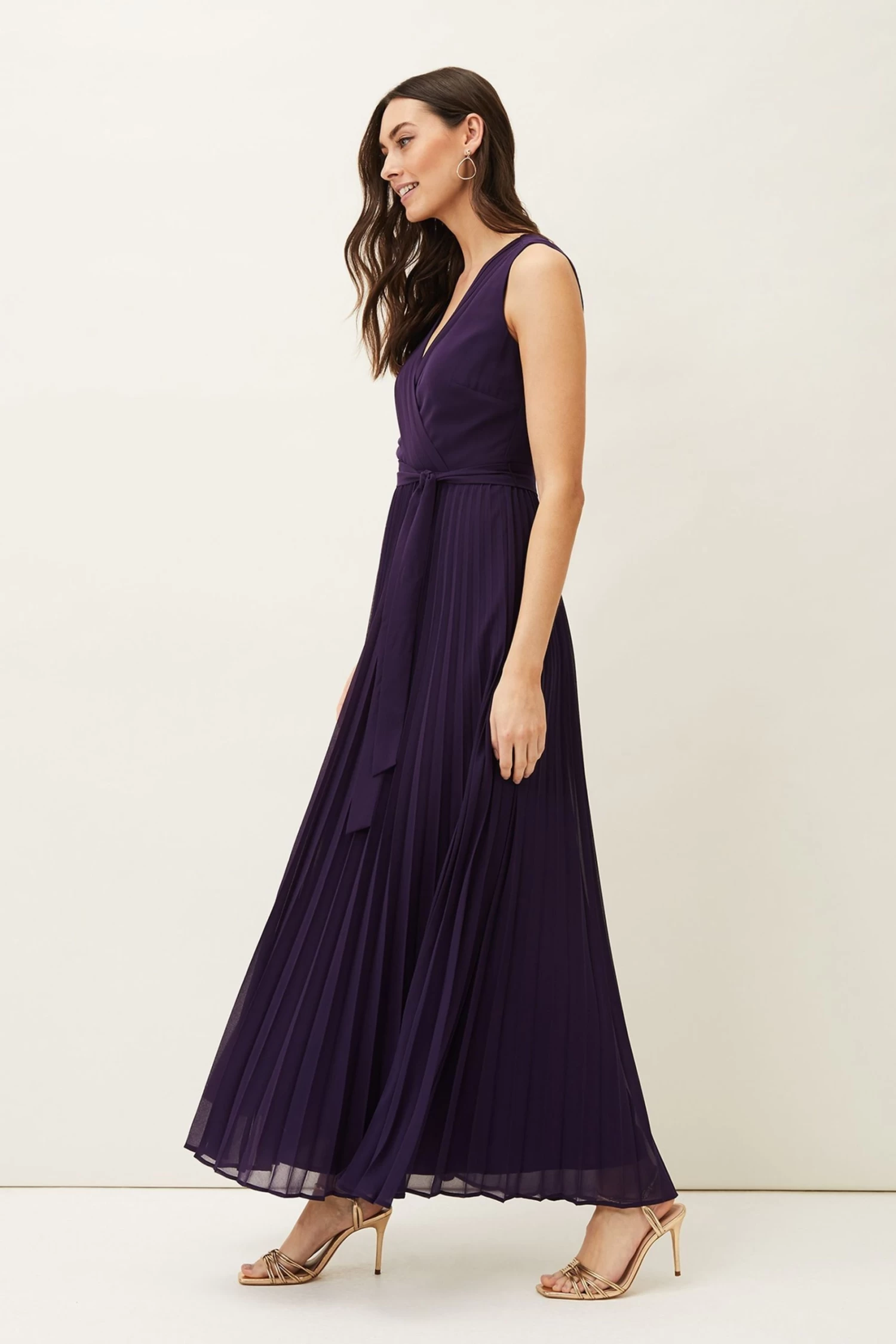 Phase Eight Blue Molly Chiffon Maxi Dress 5 Phase Eight Blue Molly Chiffon Maxi Dress - Image 3