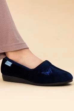Lunar Blue Butterfly Slippers