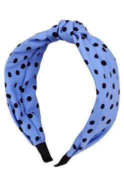 Oliver Bonas Purple Alyssa Polka Dot Purple Knot Headband