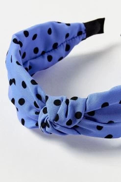 Oliver Bonas Purple Alyssa Polka Dot Purple Knot Headband -Fashion Women A47167s4