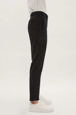 Jigsaw Navy Paris Slim Fit Tapered Trousers -Fashion Women A47877s3