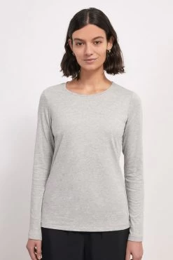 Jigsaw Supima Cotton Long Sleeve T-Shirt -Fashion Women A47894s4