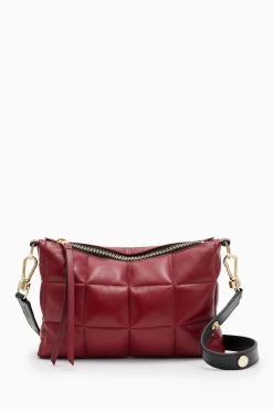 AllSaints Red Eve Quilt Cross-Body Bag