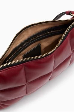 AllSaints Red Eve Quilt Cross-Body Bag -Fashion Women A58571s4