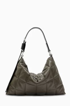 AllSaints Green Edbury Quilt Bag