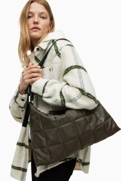 AllSaints Green Edbury Quilt Bag -Fashion Women A58574s7
