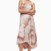AllSaints Gabi Luar Pink Dress -Fashion Women A59459s