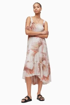 AllSaints Gabi Luar Pink Dress