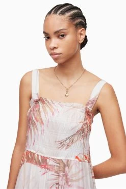AllSaints Gabi Luar Pink Dress -Fashion Women A59459s4