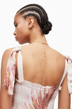 AllSaints Gabi Luar Pink Dress -Fashion Women A59459s5