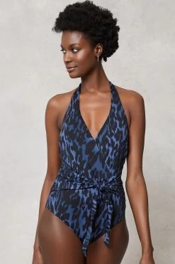 Mint Velvet Tummy Control Plunge Swimsuit