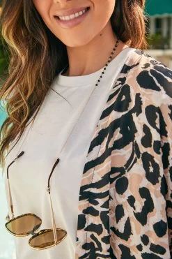 Next Animal Print Kimono Cover-Up -Fashion Women A67 800s5