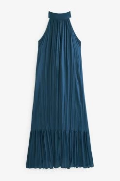 Next High Neck Satin Maxi Dress -Fashion Women A67457s4