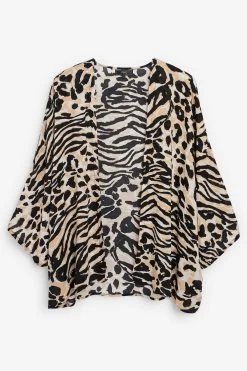 Next Animal Print Kimono Cover-Up -Fashion Women A67800s2