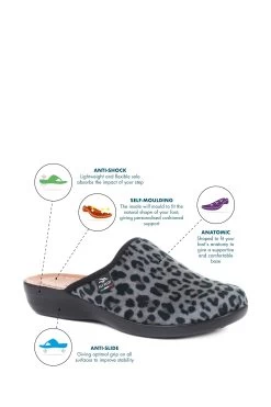 Fly Flot Ladies Wide Fit Slippers Clogs -Fashion Women A68421s6