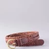 Lakeland Leather Waverton Leather Woven Belt -Fashion Women A84875s